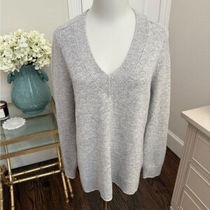 Rag & bone Grey V Neck Cashmere Sweater